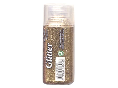 Glitter finkornet - 15 g  - gull