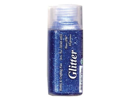 Glitter finkornet - 15 g  - blå