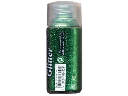 Glitter finkornet - 15 g  - grønn