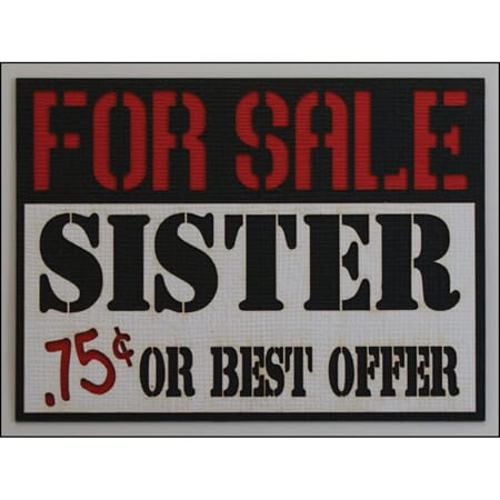 Cardstock Die-Cut - Sister for sale