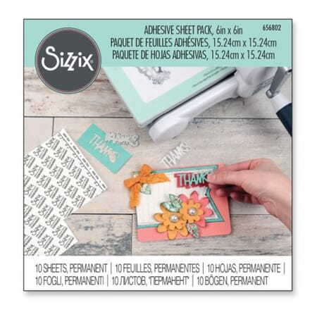 Sizzix Adhesive sheets - 15x15 cm - 10 ark