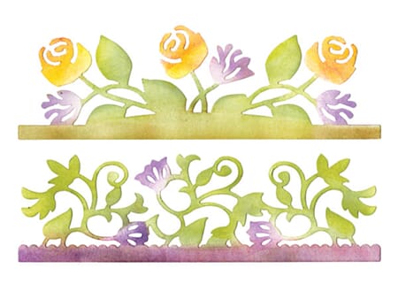 Sizzix Sizzlits - Card Edges - Botanical and Rosegardens
