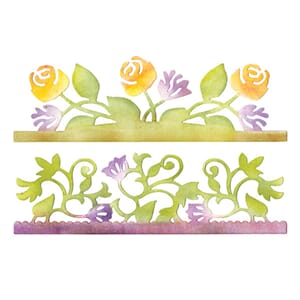 Sizzix Sizzlits - Card Edges - Botanical and Rosegardens
