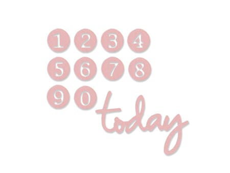 Sizzix Thinlits die set - Danity Birthday Numbers
