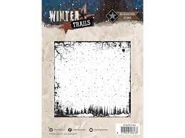 StudioLight Winter Trails 304 - Background stamp - 14x14