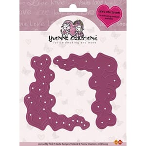 Cut & emboss die 'Love Corners'