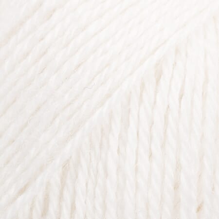 Alpaca Unicolor - 101 hvit/ white