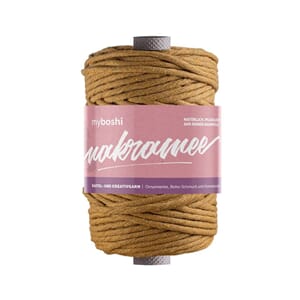 Makramegarn tvinnet - 4 mm - honning - 50 m