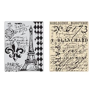 Sizzix Tecture Fades - Eifeltower & French Script