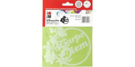 Marabu Silhouette Stencil - Carpe Diem - 15x15