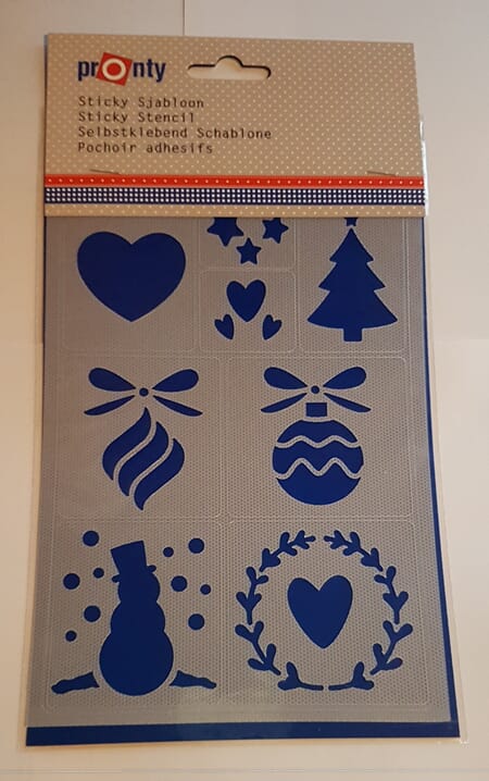 Pronty selvklebende stencil - Christmas 3 - A5