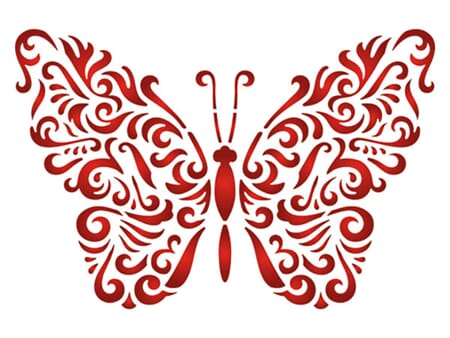Pronty Funky Stencil - Butterfly 3 - A4