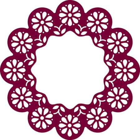 Pronty Embossing Stencil - Flowers - Ø 11,5 cm
