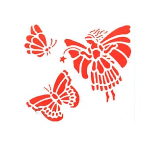 Sjablong Fe med sommerfugler - A6