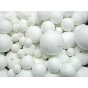 Vattkuler hvit - 25 mm - 30 stk