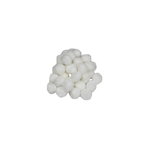 Pomponger hvite - 10 mm/ 65 stk
