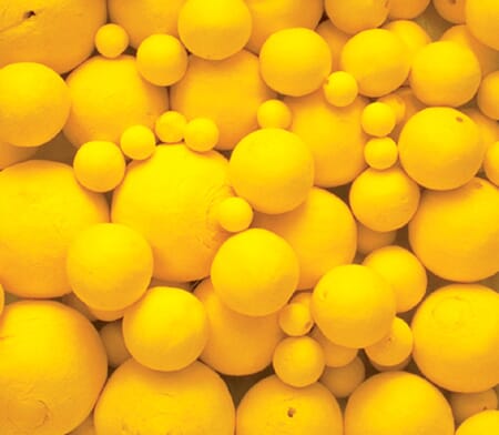 Vattkuler gule -  50 mm - 10 stk