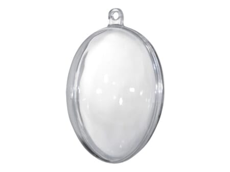 Plastegg transparent - delbart - 10 cm