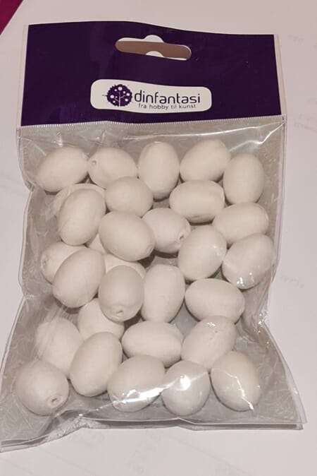 Vattegg hvit - 20 mm - 30 stk