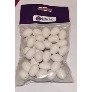 Vattegg hvit - 20 mm - 30 stk