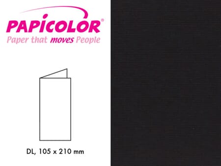 Doble kort - 901 Sort - 105x210 mm - 6 stk