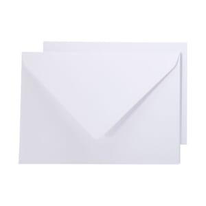 Kort og Konvolutt - A6/C6 - 00hvit - 10 stk