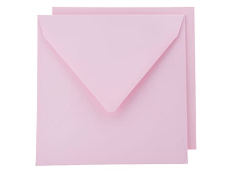 Kort og Konvolutt - 16x16 - 02 rosa - 10 stk