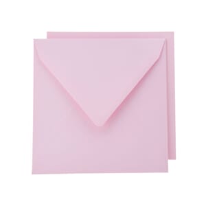 Kort og Konvolutt - 16x16 - 02 rosa - 10 stk