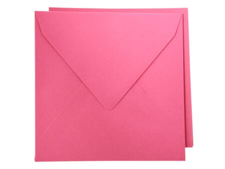 Kort og Konvolutt - 16x16 - 10 fuchsia - 10 stk