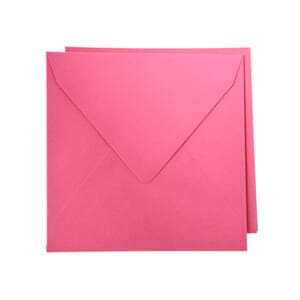 Kort og Konvolutt - 16x16 - 10 fuchsia - 10 stk