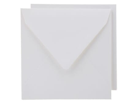 Kort og Konvolutt - 16x16 - 11 elfenben - 10 stk