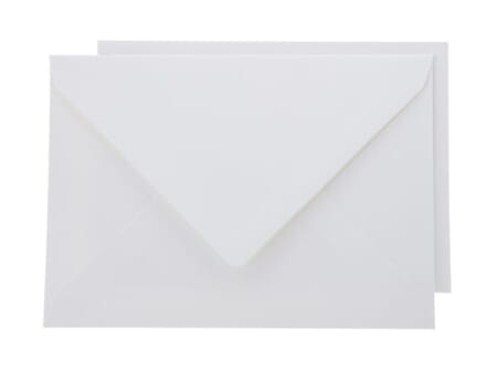 Kort og Konvolutt - A6/C6 - 11 elfenben - 10 stk