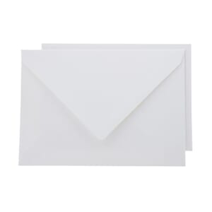 Kort og Konvolutt - A6/C6 - 11 elfenben - 10 stk