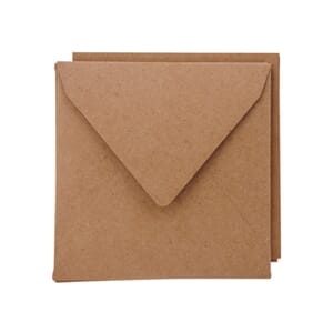 Kort og Konvolutt - 16x16 - 20 kraft - 10 stk