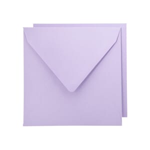 Kort og Konvolutt - 16x16 - 36 lavendel - 10 stk