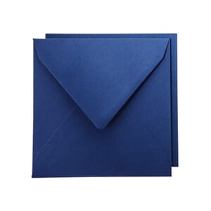 Kort og Konvolutt - 16x16 - 39 mørk blå - 10 stk