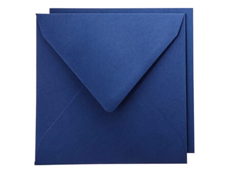 Kort og Konvolutt - 16x16 - 39 mørk blå - 10 stk
