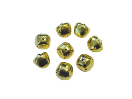 Julebjeller - 8 mm - gullfarget - 16 stk