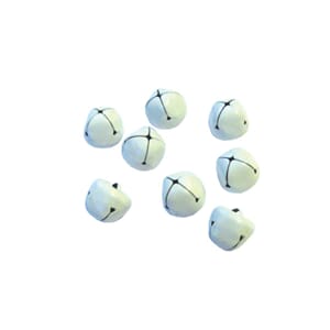 Bjeller 10 mm - hvit - 12 stk