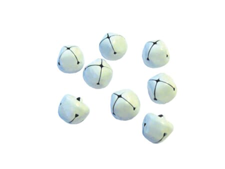 Bjeller 12 mm - hvit - 10 stk