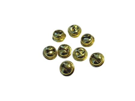Dombjeller 10 mm - gullfarget - 16 stk