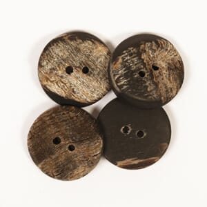 Drops knapper - Bøffelhorn kantet - 25 mm