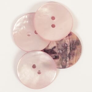 Drops perlemorsknapper - rund lys rosa - 20 mm