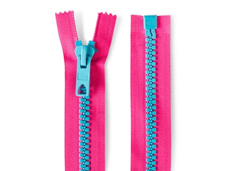 Prym glidelås - S12 Bicolor - 60 cm - rosa/turkis