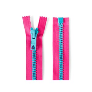 Prym glidelås - S12 Bicolor - 60 cm - rosa/turkis