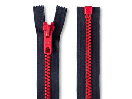 Prym glidelås - S12 Bicolor - 60 cm - marineblå/rød