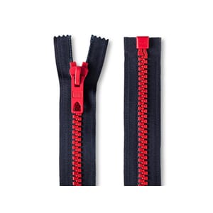 Prym glidelås - S12 Bicolor - 60 cm - marineblå/rød