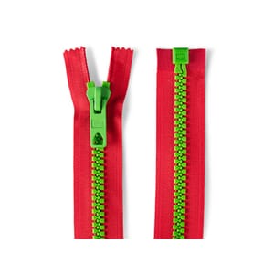 Prym glidelås - S12 Bicolor - 60 cm - rød/ grønn