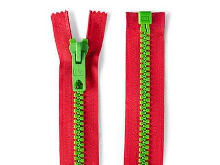 Prym glidelås - S12 Bicolor - 60 cm - rød/ grønn
