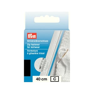 Glidelås for strikketøy - sort